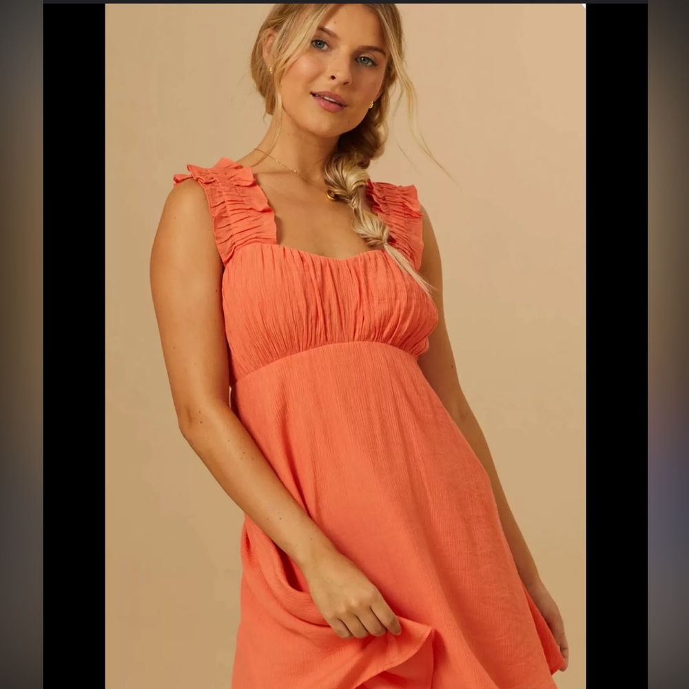 Orange Sleeveless Dress